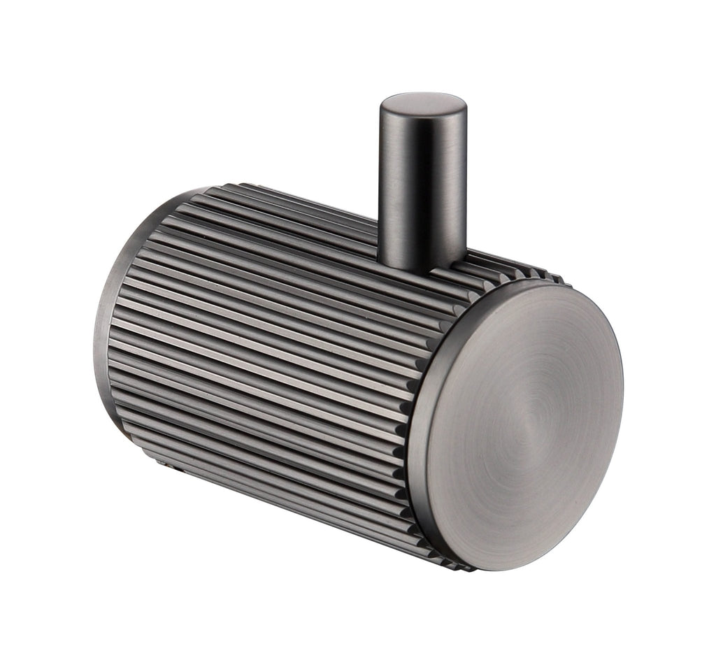 Mica Fluted Robe Hook - Hera BathwareGun Metal
