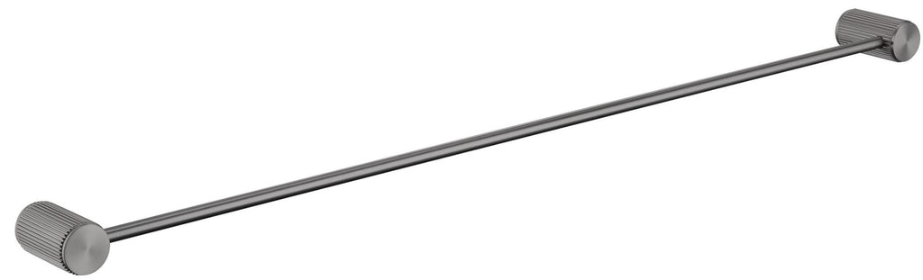 Mica Fluted Single Towel Rail - Hera BathwareGun Metal