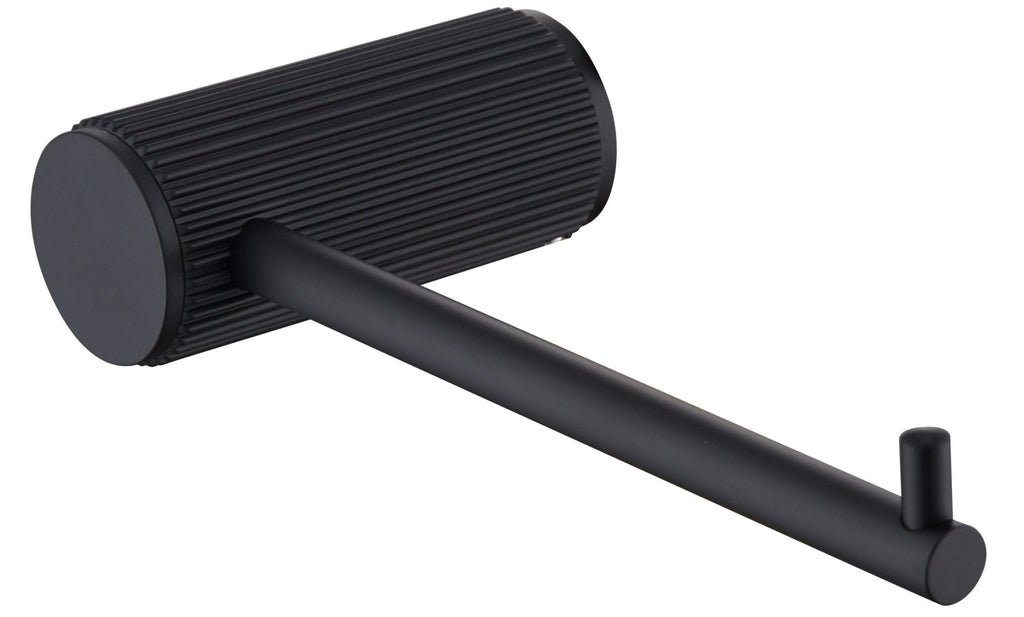 Mica Fluted Toilet Paper Holder - Hera BathwareMatte Black