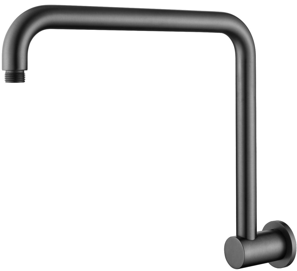 Mica Gooseneck Shower Arm - 350mm - Hera BathwareGunmetal