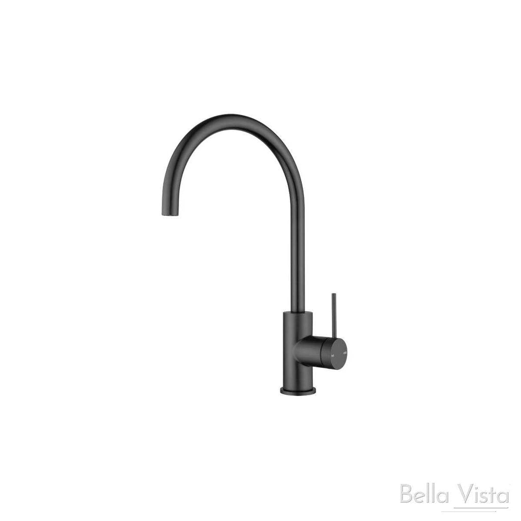 Mica Gooseneck Sink Mixer - Hera BathwareBlack