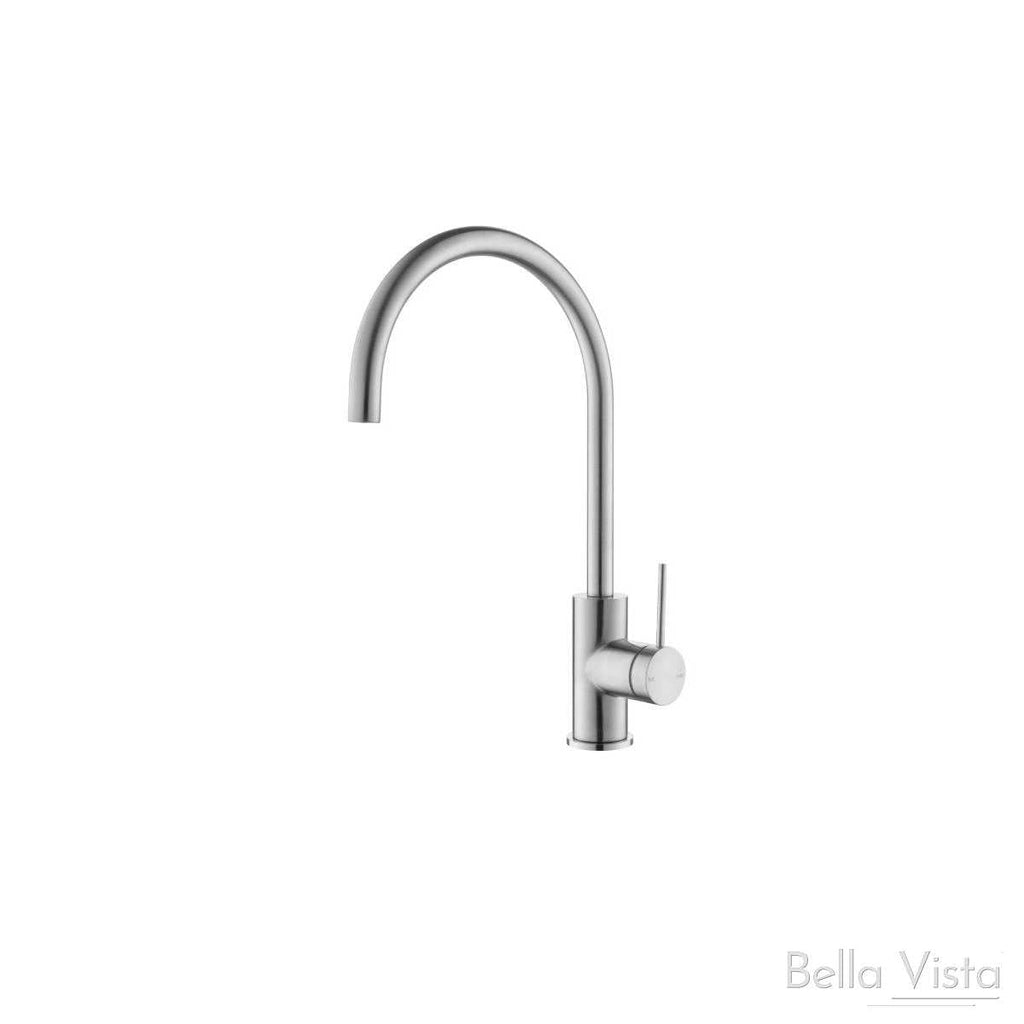 Mica Gooseneck Sink Mixer - Hera BathwareBrushed Nickel