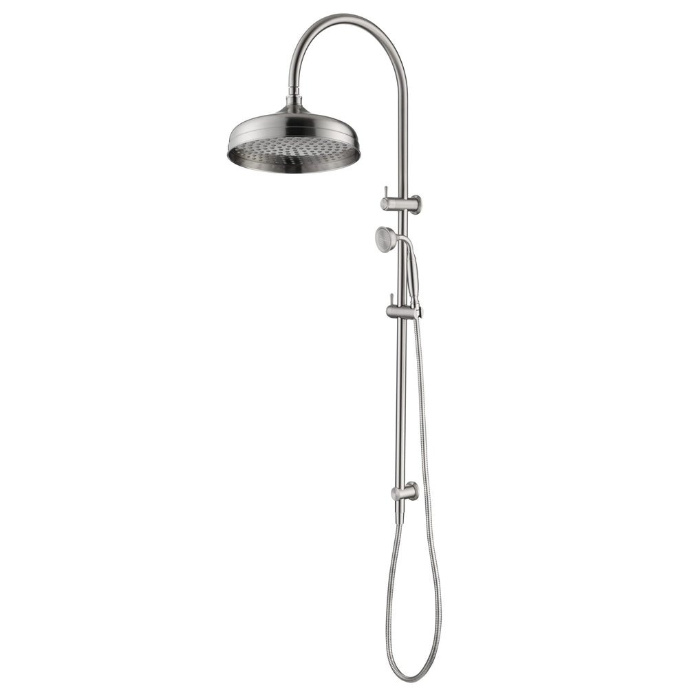 Mica Heritage Dual Shower Rail - Hera Bathware X Bella Vista DSH - 4 - 1H - BN | Brushed Nickel