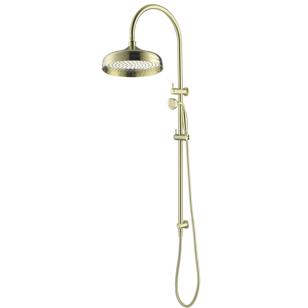 Mica Heritage Dual Shower Rail - Hera Bathware X Bella Vista DSH - 4 - 1H - FG | French Gold