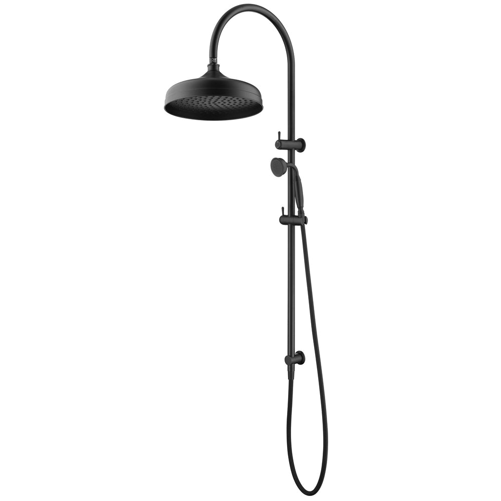 Mica Heritage Dual Shower Rail - Hera Bathware X Bella Vista DSH - 4 - 1H - B | Matte Black