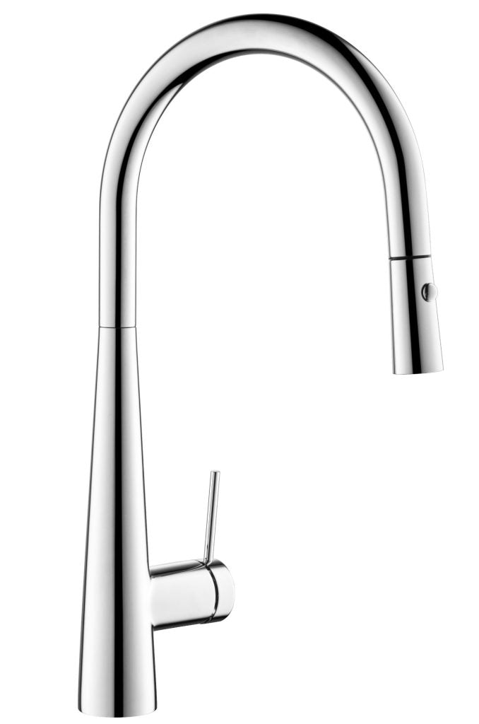 Mica Pull - Out Cone Sink Mixer - Hera BathwareBrushed Nickel