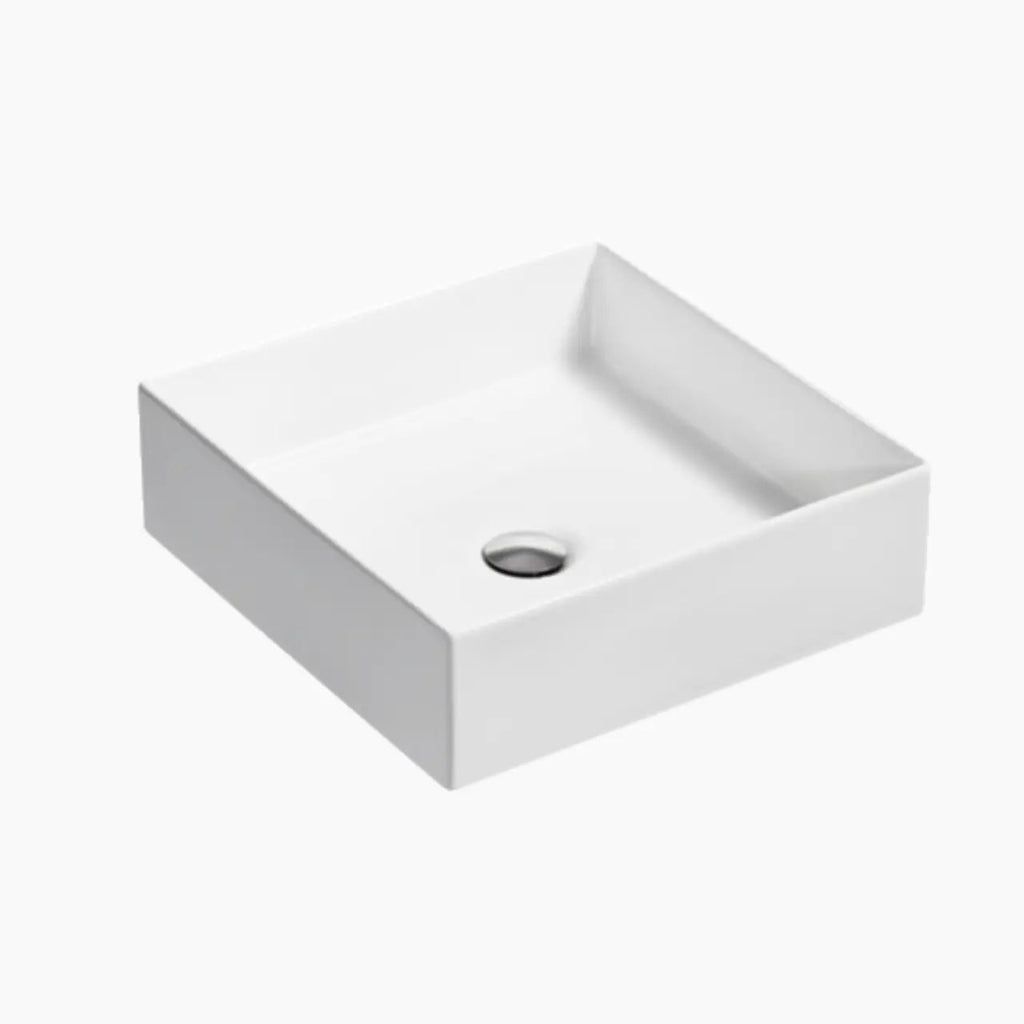 Mica Square Slim Basin - Hera Bathware X Kohler 90011T - 0 | Gloss White