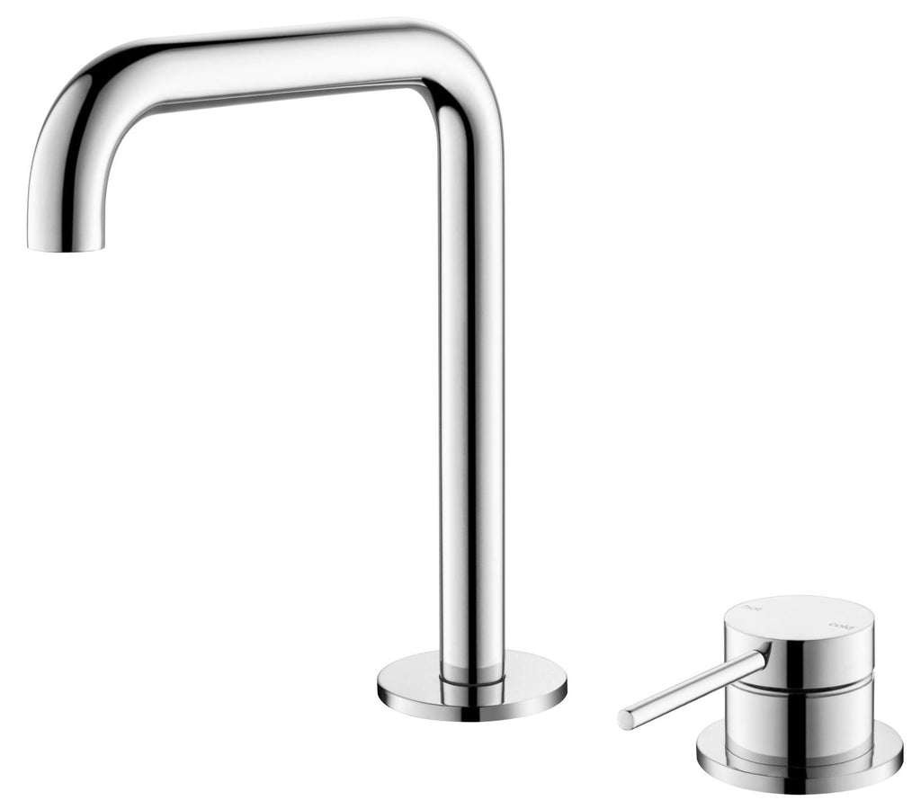 Mica Square/Goose Hob Sink/Basin Mixer Set - Hera Bathware X Bella Vista HSB - 5 - R90 - CP | Soft - SquareChrome