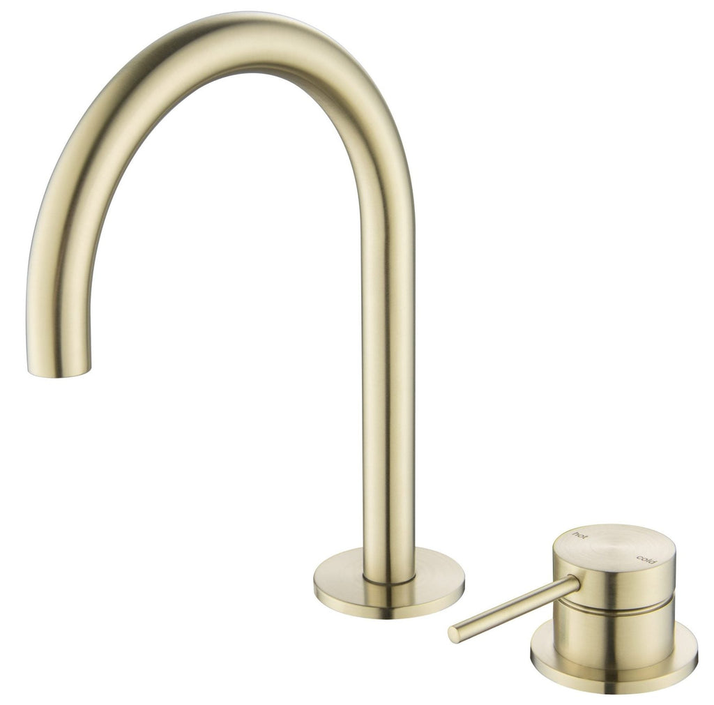 Mica Square/Goose Hob Sink/Basin Mixer Set - Hera Bathware X Bella Vista HSB - 5 - FG | Goose - NeckFrench Gold
