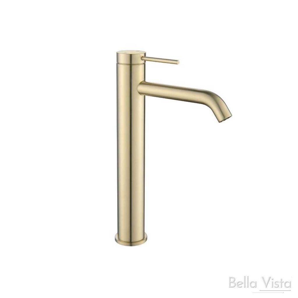 Mica Tall Basin Mixer - Chrome, Black, Brushed Nickel, Gunmetal, French Gold - Hera BathwareFrench Gold