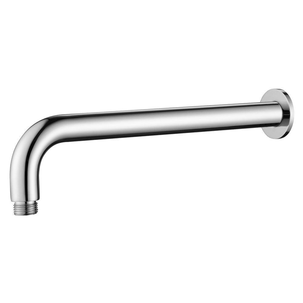Mica Wall Shower Arm – 450mm – Curved - Hera BathwareChrome