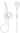 Mica Wide Hand Shower on Bracket - Hera Bathware X Bella Vista R01 - V2 - SHRT - GM | Gunmetal