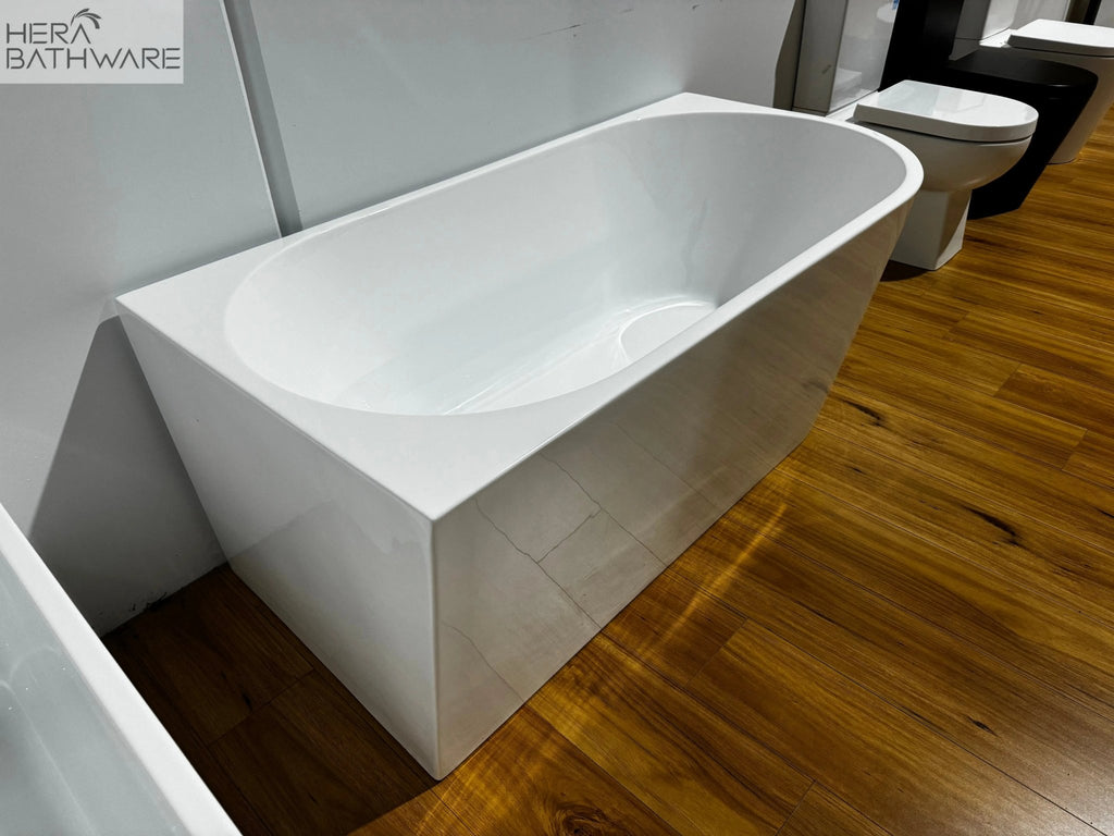 Milan Left Corner Bathtub - Hera Bathware1500mmGloss White