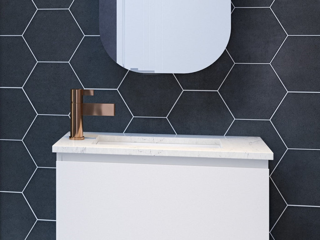 Mini Rectangle Undermount Basin 430mm White Gloss - Hera BathwareGloss White