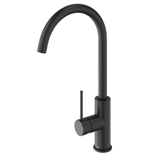 Minimalist MK2 Sink Mixer Goose Neck | Methven - Hera Bathware X Methven MNKGNBK | Matte Black