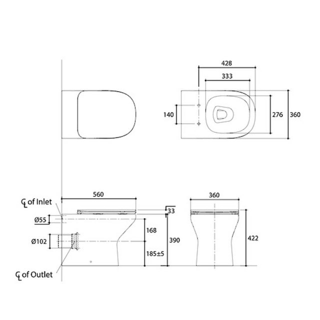 ModernLife Wall Faced Pan only - Hera Bathware X Kohler 21295A - 0 | Elite Seat