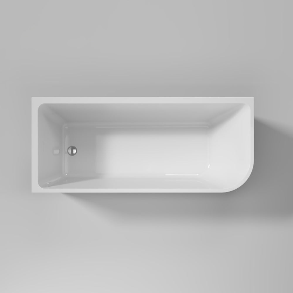 Modica Corner Bathtub - Gloss / Matte White - Hera Bathware1400mm / LEFTGloss White