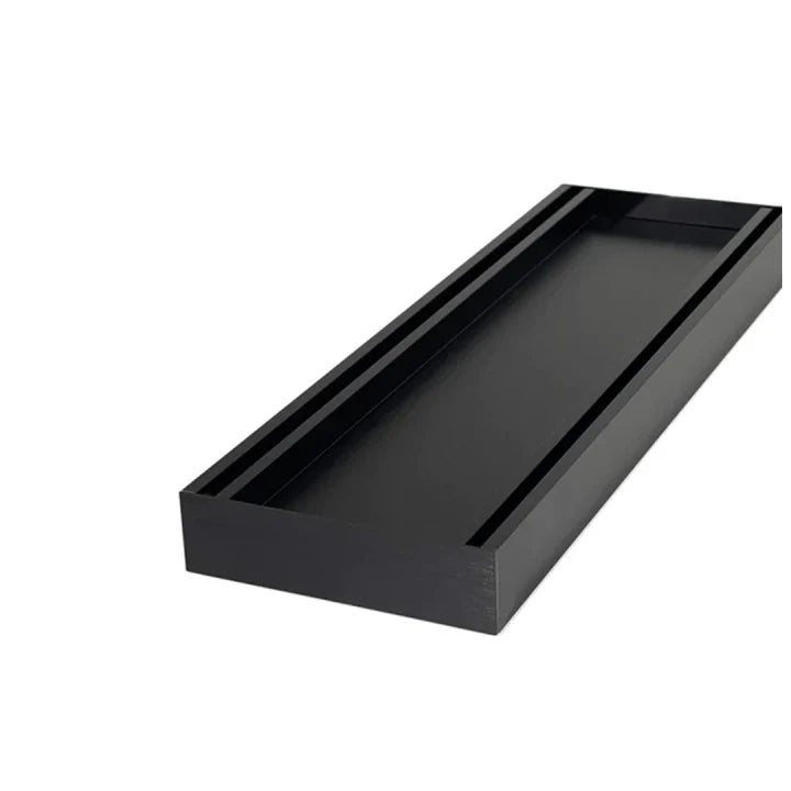 Muses Slimline Aluminium Tile Insert Floor Grate 21mm - Hera BathwareBrushed Black100mm