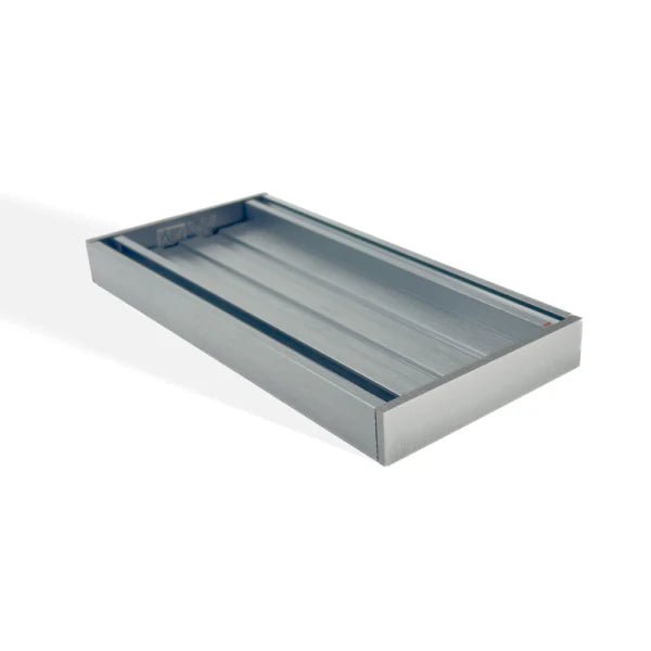 Muses Slimline Aluminium Tile Insert Floor Grate 21mm - Hera BathwareBrushed Gun Metal100mm