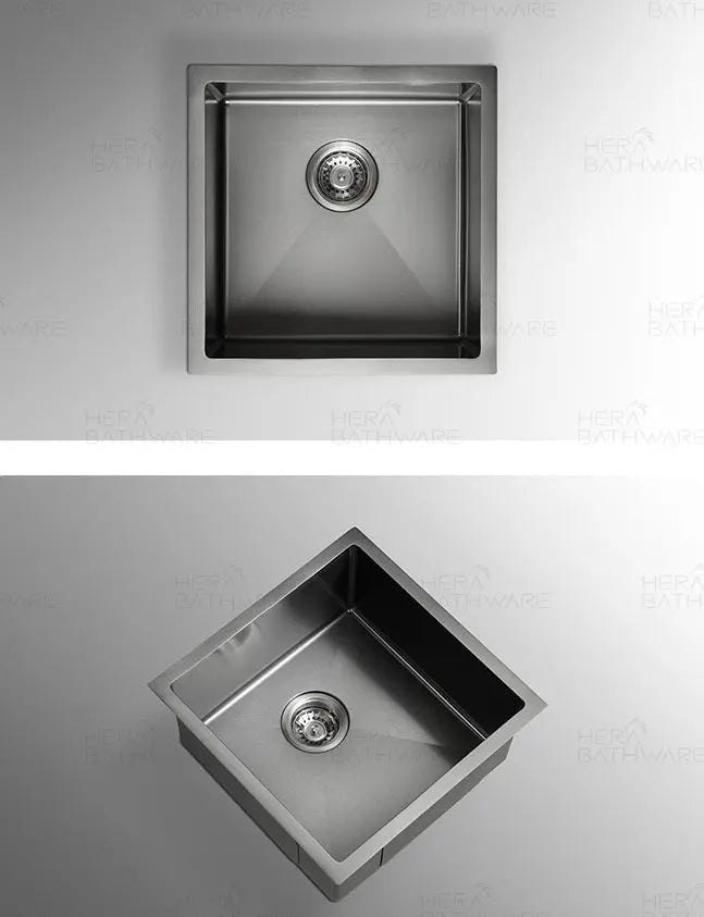 Nano Black Kitchen Sink Single Bowl - 450mm - Hera BathwareGun Metal