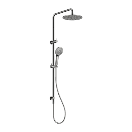NEW ROUND Twin Shower Set | Nero - Hera BathwareChrome