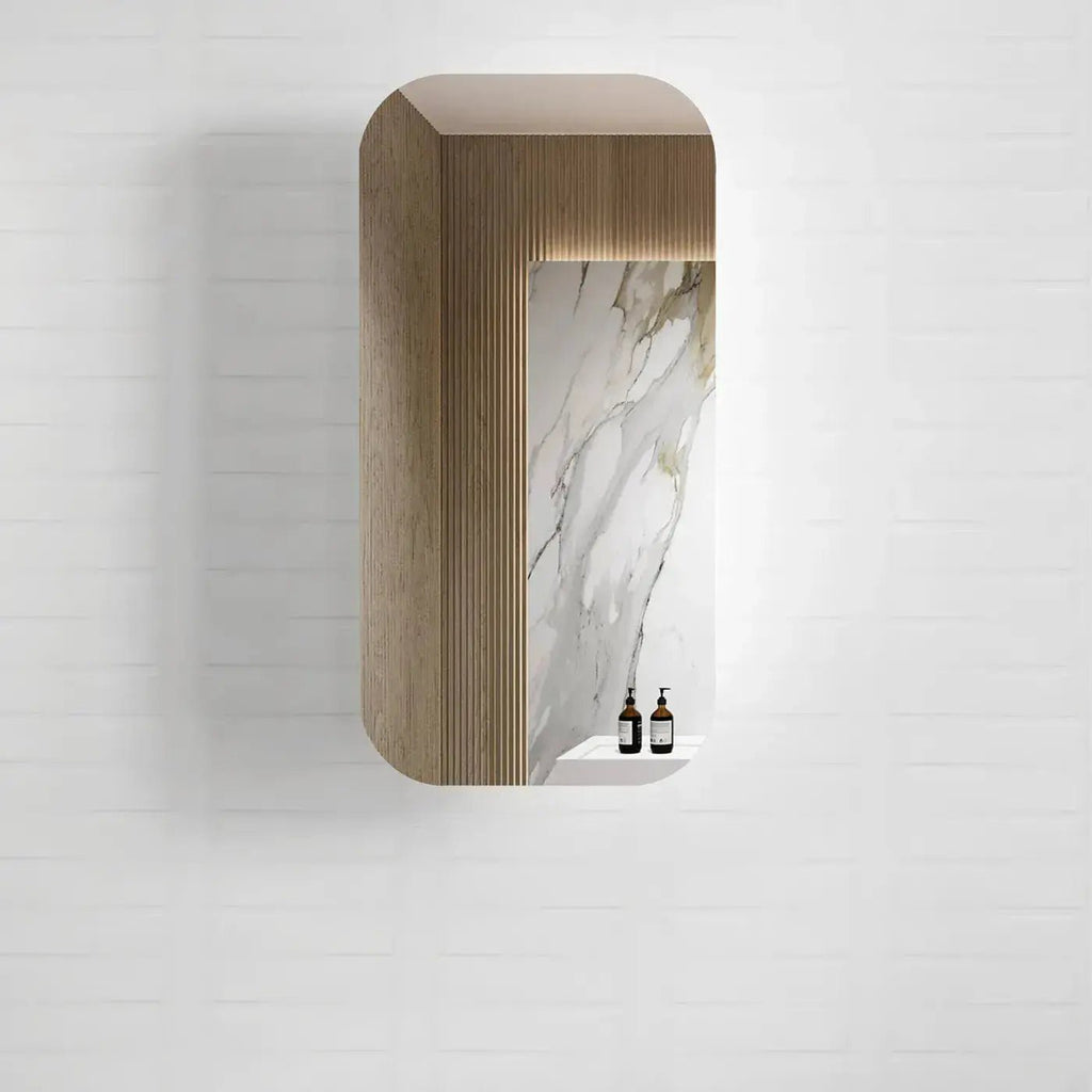 Newport Shaving Cabinet | OTTI - Hera BathwareNatural Oak