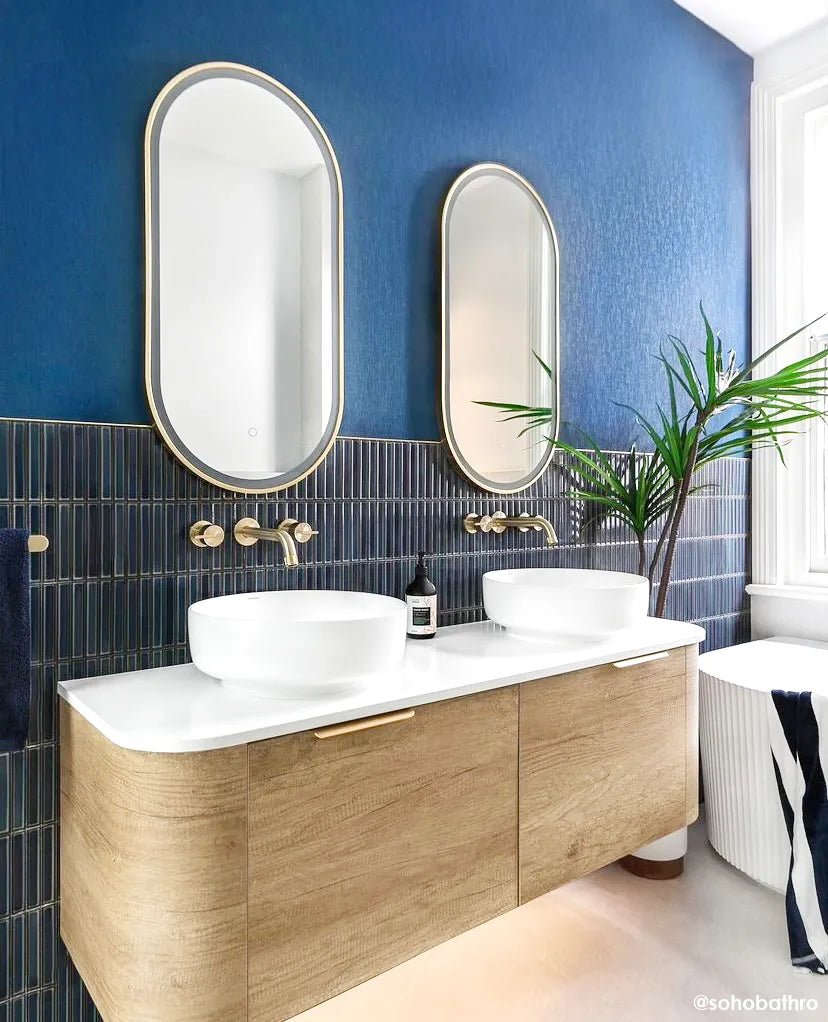 Noosa Oval Framed LED Mirror 450x900mm | OTTI - Hera BathwareMatte Black