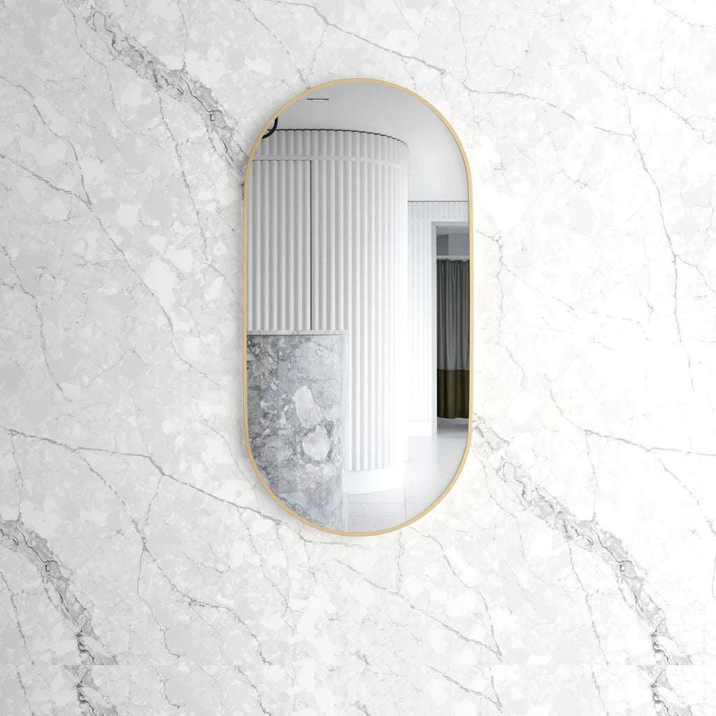 NOOSA Oval Metal Framed Mirror 1200*600mm | OTTI - Hera BathwareBrushed Gold