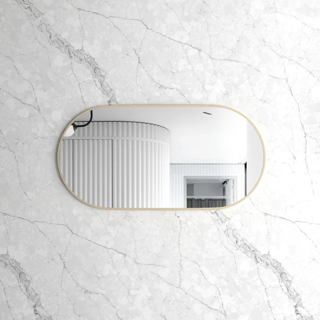 NOOSA Oval Metal Framed Mirror 1200*600mm | OTTI - Hera BathwareBrushed Gold