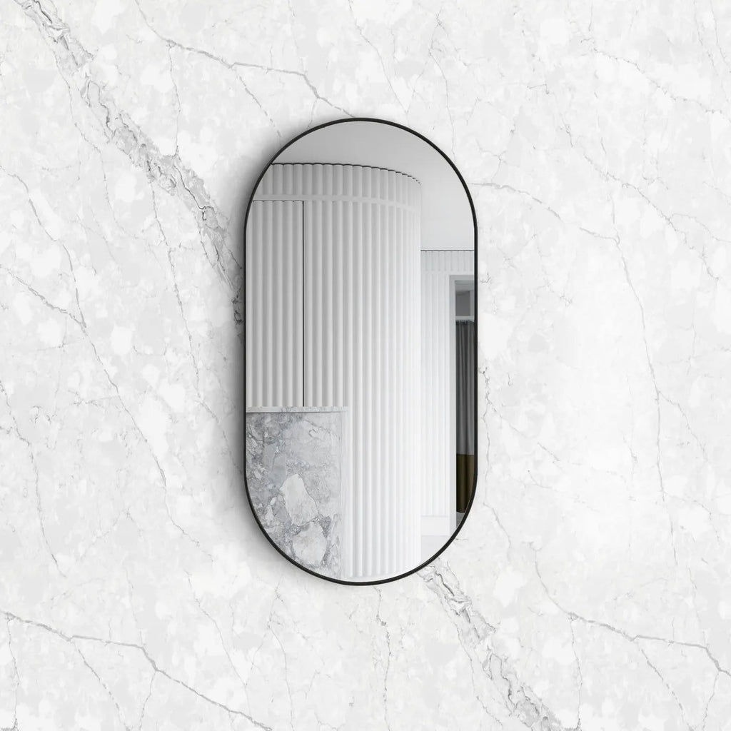 NOOSA Oval Metal Framed Mirror 1200*600mm | OTTI - Hera BathwareMatte Black