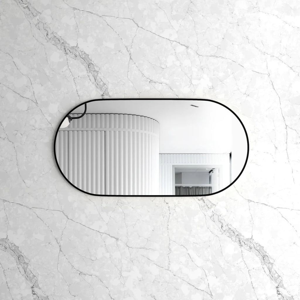 NOOSA Oval Metal Framed Mirror 1200*600mm | OTTI - Hera BathwareMatte Black
