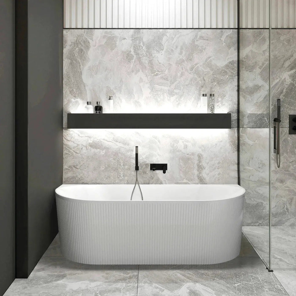 NORA Gloss White Corner/Back to Wall Bathtub - Hera Bathware1500mmGloss White