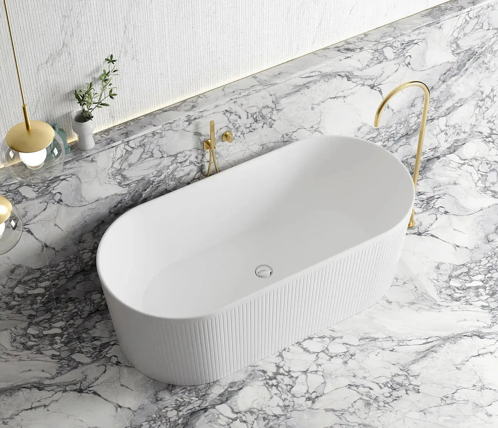 NORA Matte White Free Standing Bathtub - Hera Bathware1500mmMatte White