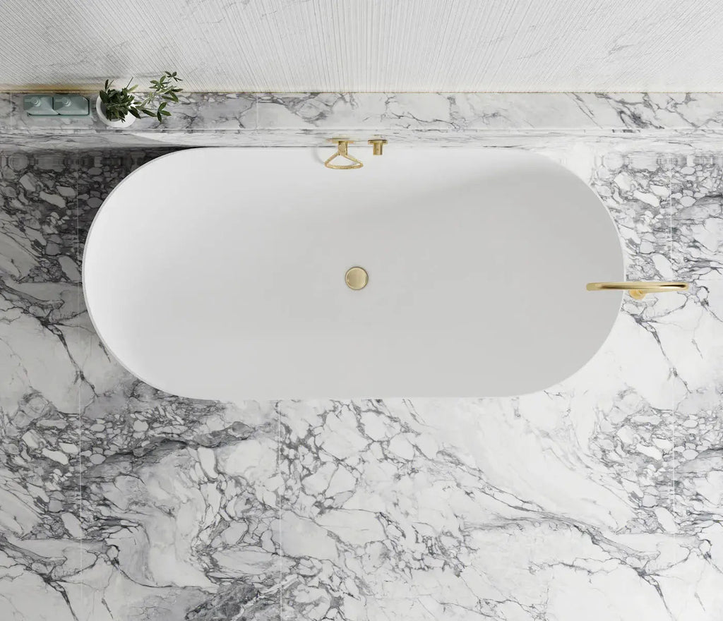 NORA Matte White Free Standing Bathtub - Hera Bathware1500mmMatte White