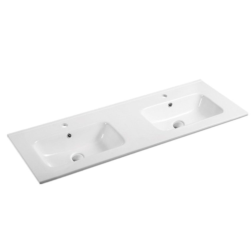 OLIVIA Ceramic Top Gloss - Hera Bathware1200mm Double Bowls