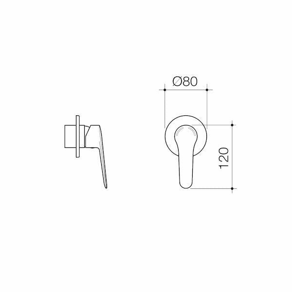 OPAL BATH/SHOWER MIXER TRIM KIT - Hera BathwareChrome