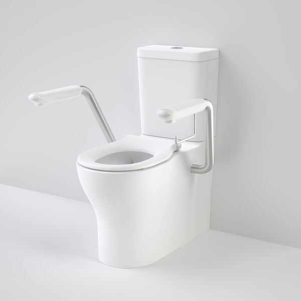 OPAL Cleanflush Easy Height Wall Faced Close Coupled Suite With Armrest | CAROMA - Hera BathwareSingle Flap Seat