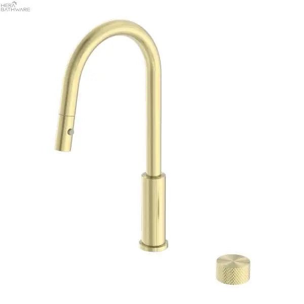 Opal Progressive Pull out Sink Mixer with Vegie Spray Function - Hera BathwareBrushed Gold