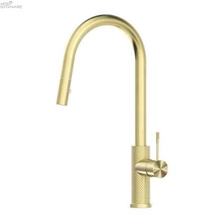 Opal Pull - Out Sink Mixer with Vegie spray function - Hera BathwareBrushed Gold