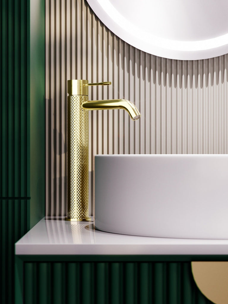Opal Tall Basin Mixer - Hera BathwareBrushed Gold