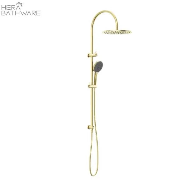 OPAL Twin shower with Air shower II | Nero - Hera BathwareBrushed Gold