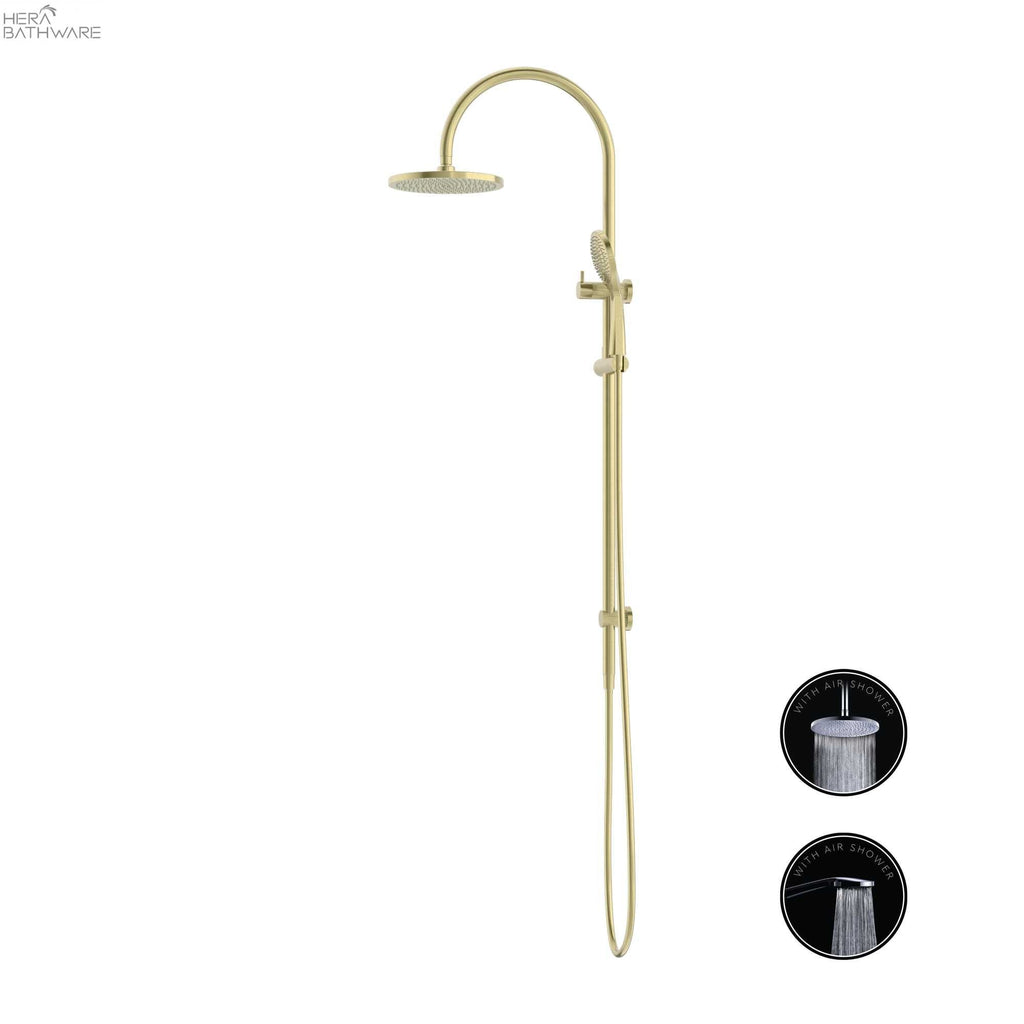 Opal Twin Shower with Air Shower | Nero - Hera BathwareBrushed Gold