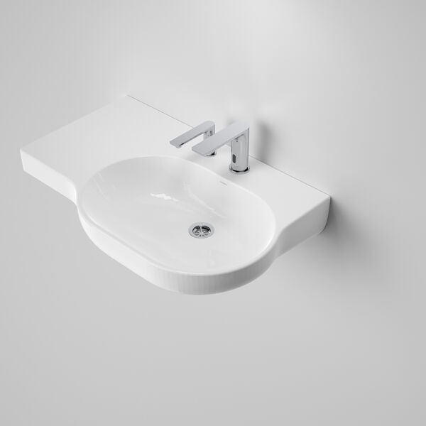 OPAL Wall Basin 720mm Left Hand Shelf | CAROMA - Hera Bathware2 Tap Hole (LH)