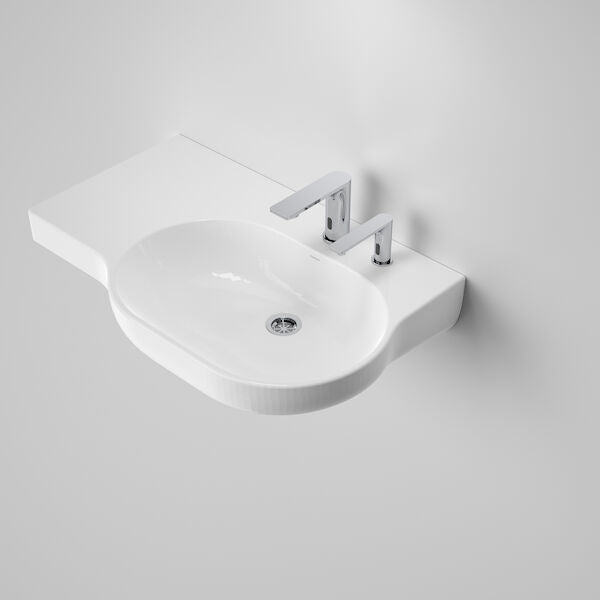 OPAL Wall Basin 720mm Left Hand Shelf | CAROMA - Hera Bathware2 Tap Hole (RH)
