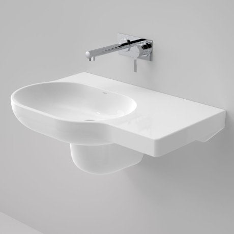 OPAL Wall Basin 720mm Right Hand Shelf | CAROMA - Hera BathwareNo Tap