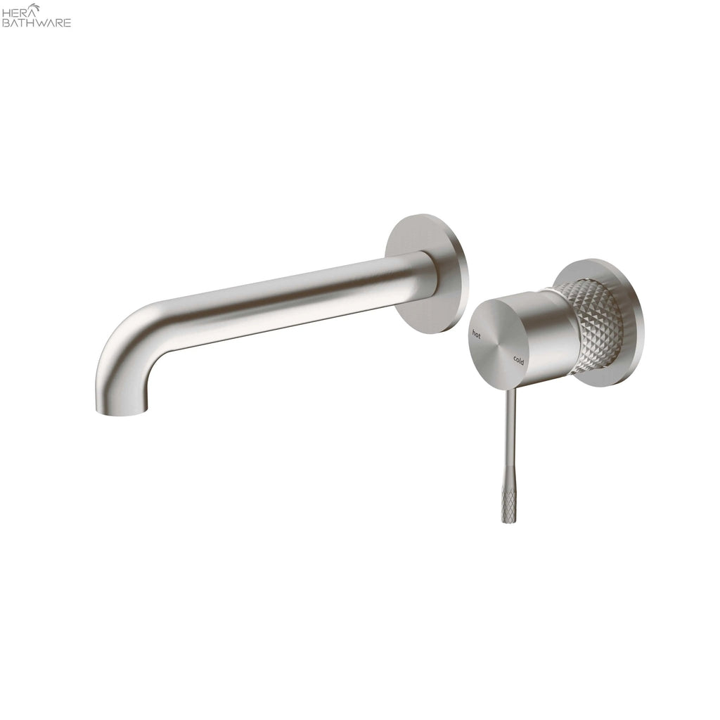 Opal Wall Basin/Bath Mixer Seperated 120 - 260mm Spout Length - Hera BathwareBrushed Nickel120mm