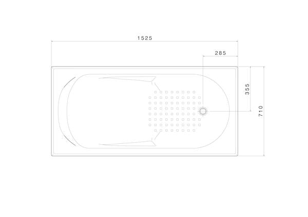 ORIGIN 1525/1675mm Drop in Bath - Hera Bathware1700mm