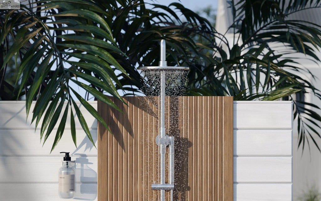 Outdoor Combination Shower Rail - SS316 - Hera Bathware