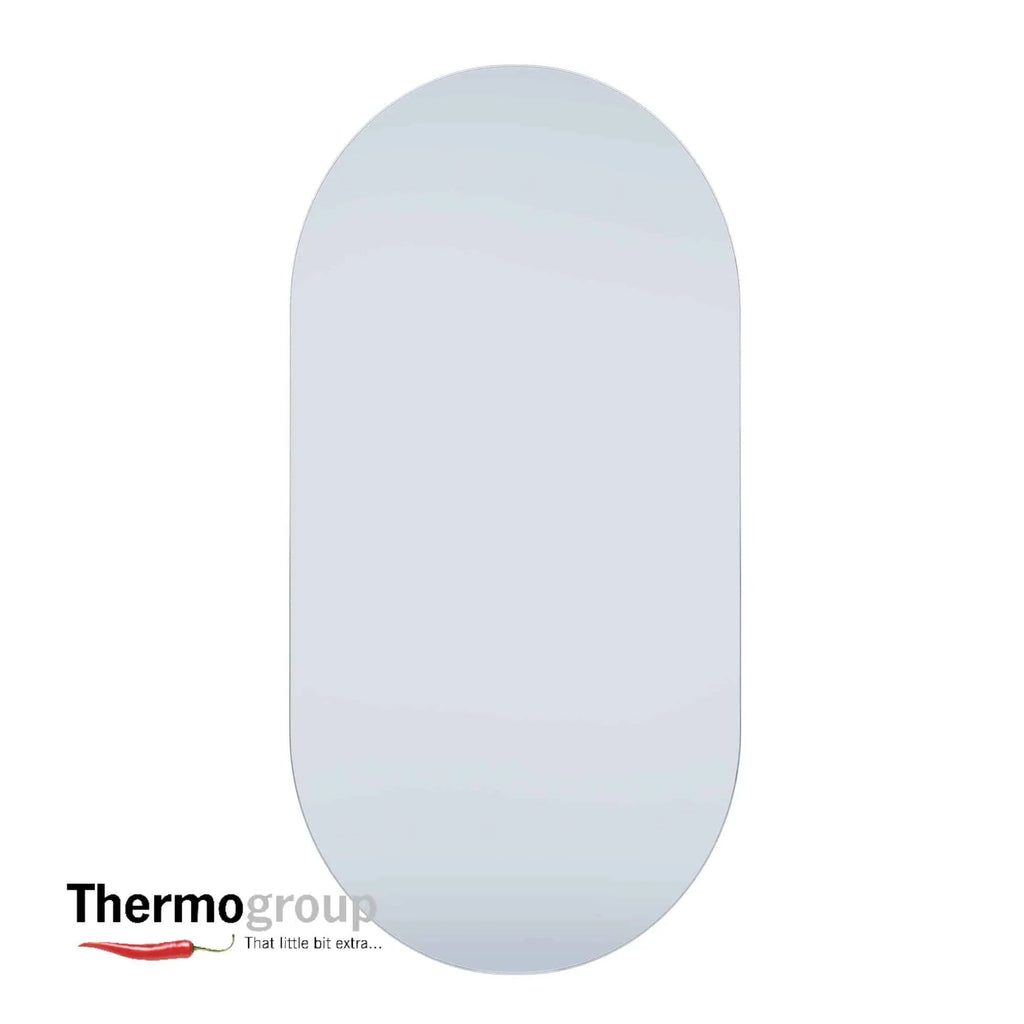 Oval Shape Polished Edge Mirror 500(W)x1000(H)mm - Hera BathwareDemister + Glue - to - Wall