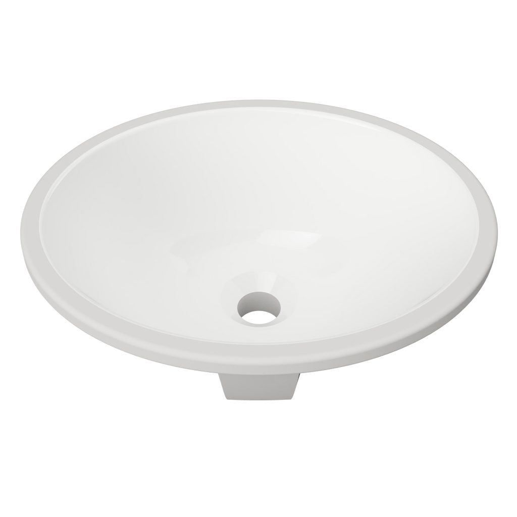 Oval Undermount Basin 420mm White Gloss - Hera BathwareGloss White